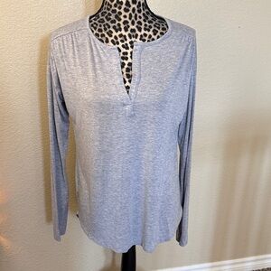 LOFT Heather Gray Long Sleeve Top